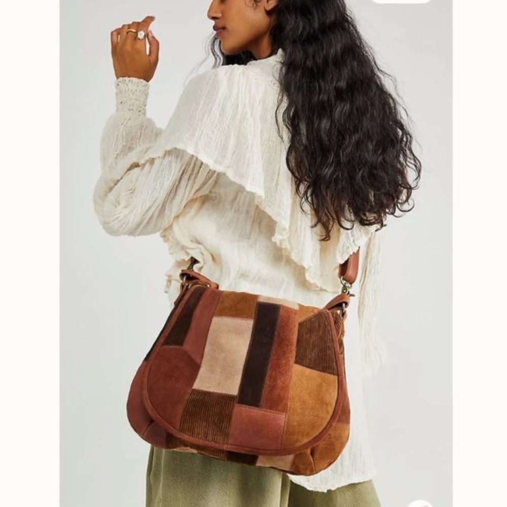 Free People Prague Patchwork Messenger